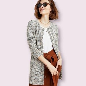Anthropologie Dolan Left Coast Collection Leopard Longline Soft Twill Blazer